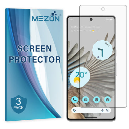 [3 Pack] MEZON Google Pixel 7 Pro (6.7") Premium Hydrogel Clear Edge-to-Edge Full Coverage Screen Protector Fingerprint Film