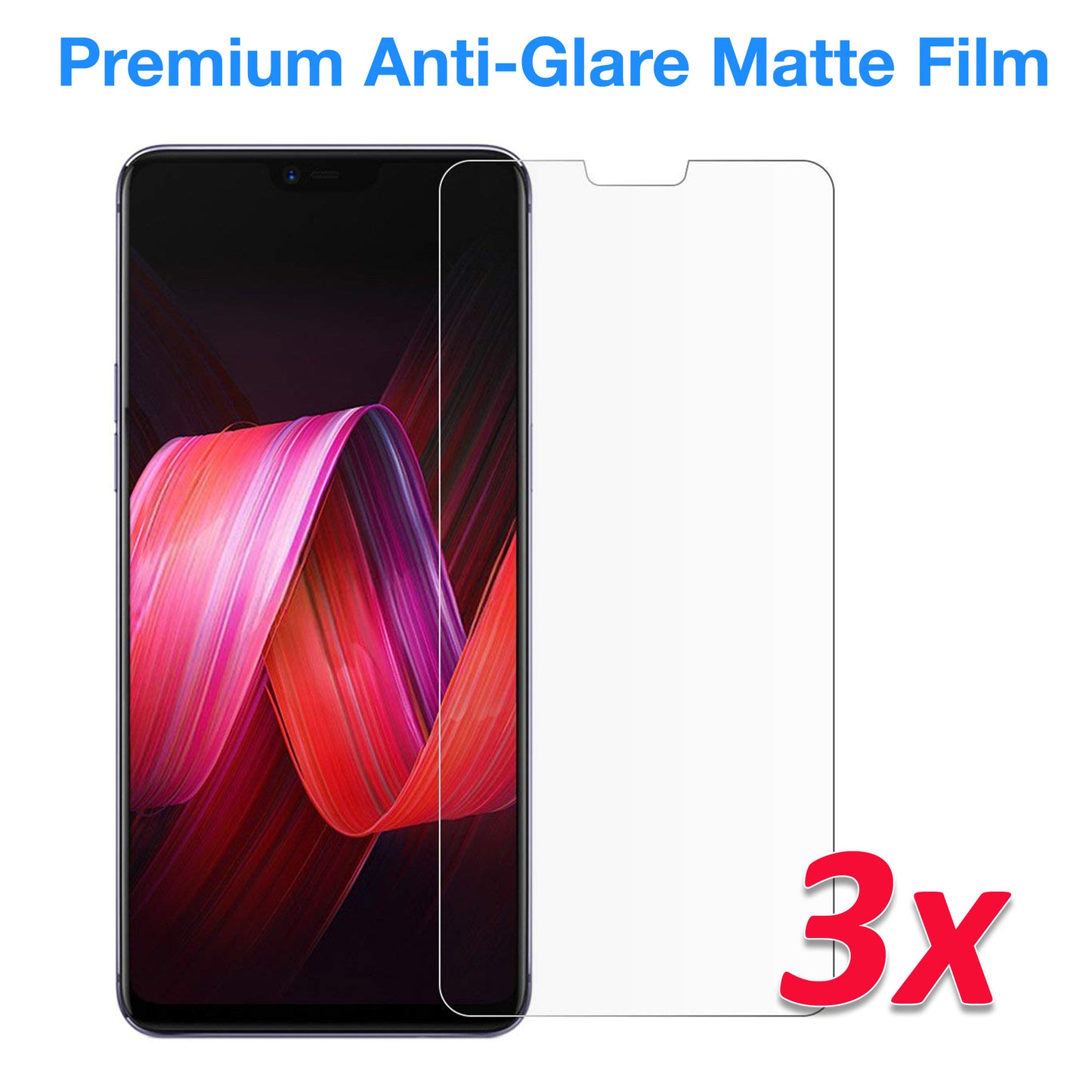 [3 Pack] MEZON OPPO R15 Pro Anti-Glare Matte Screen Protector Case Friendly Film (R15 Pro, Matte)