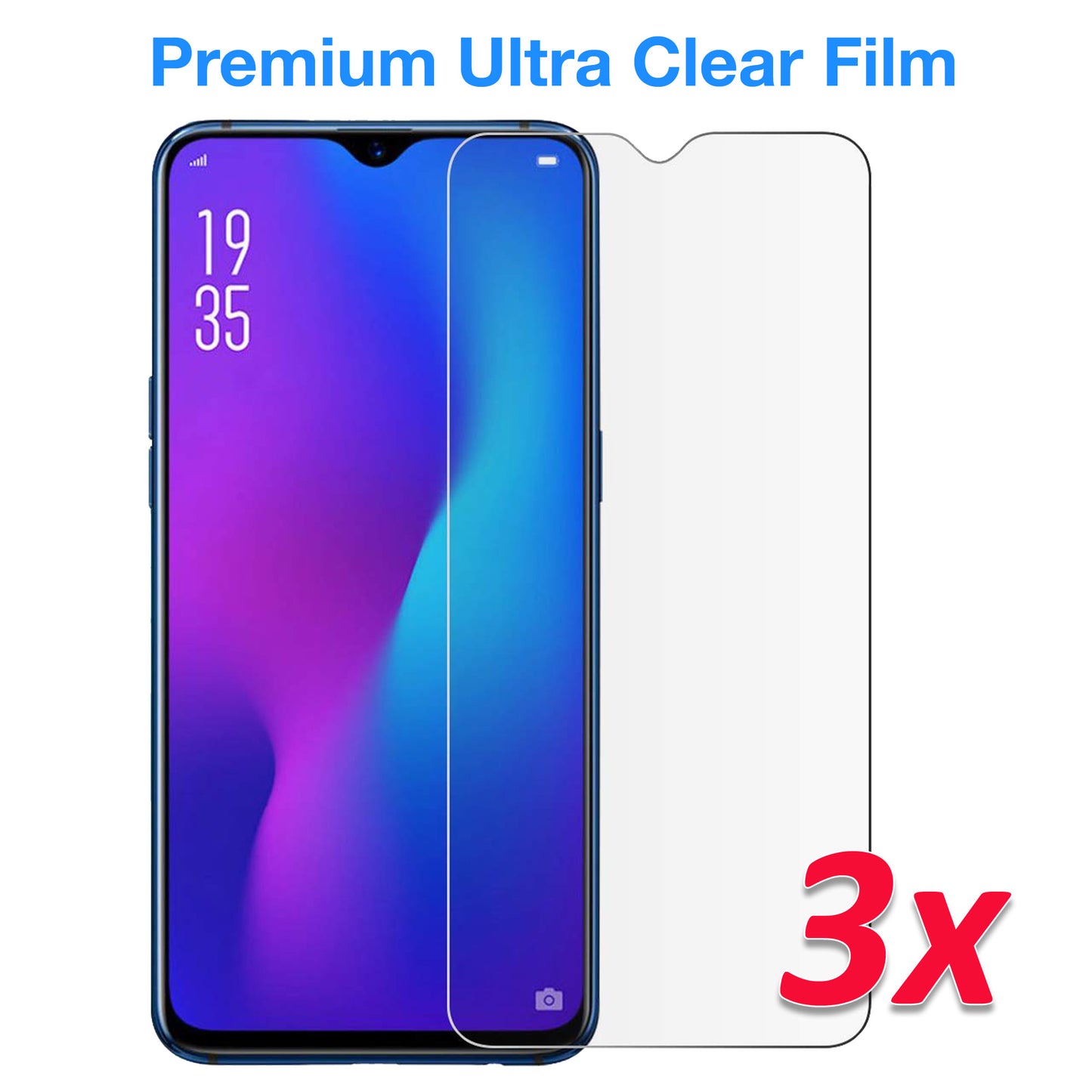 [3 Pack] MEZON OPPO R17 Pro Ultra Clear Screen Protector Case Friendly Film (R17 Pro, Clear)