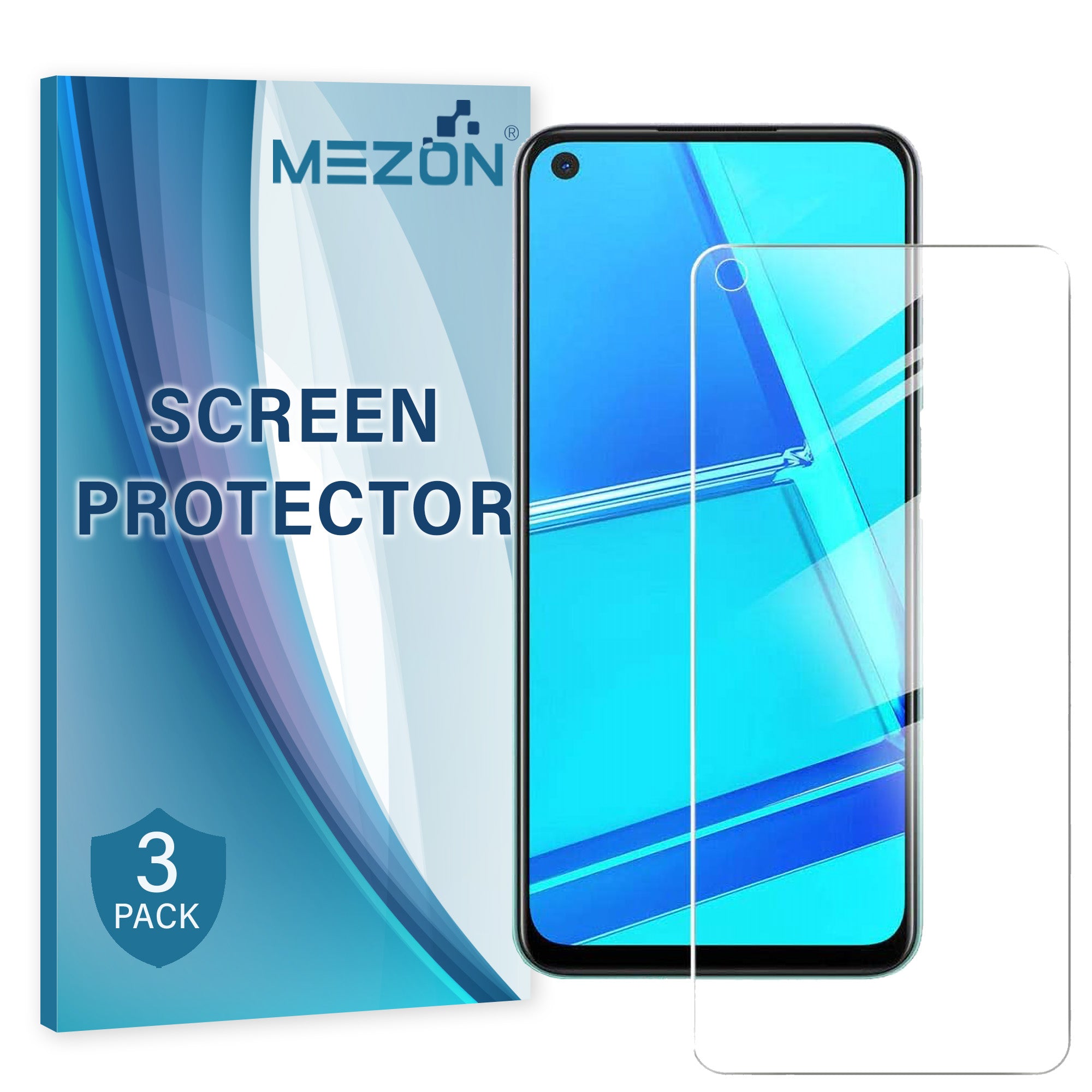 [3 Pack] MEZON Realme 6 Ultra Clear Case-Friendly Film Screen Protector