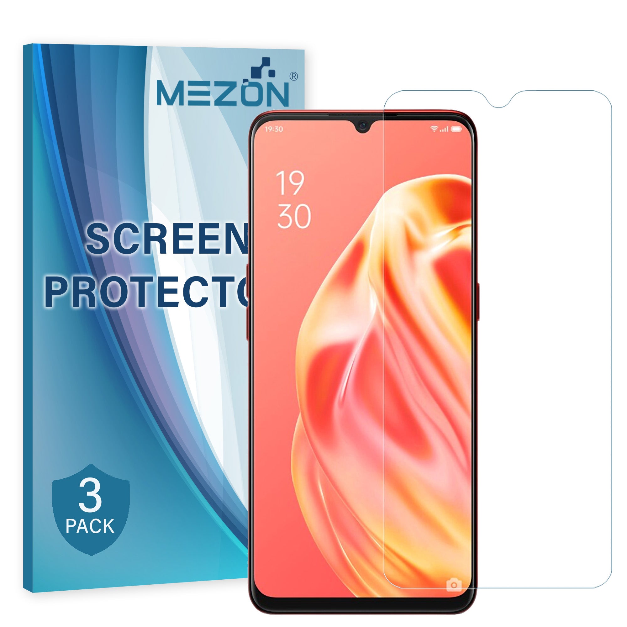 [3 Pack] MEZON Realme C21 Anti-Glare Matte Case-Friendly Film Screen Protector