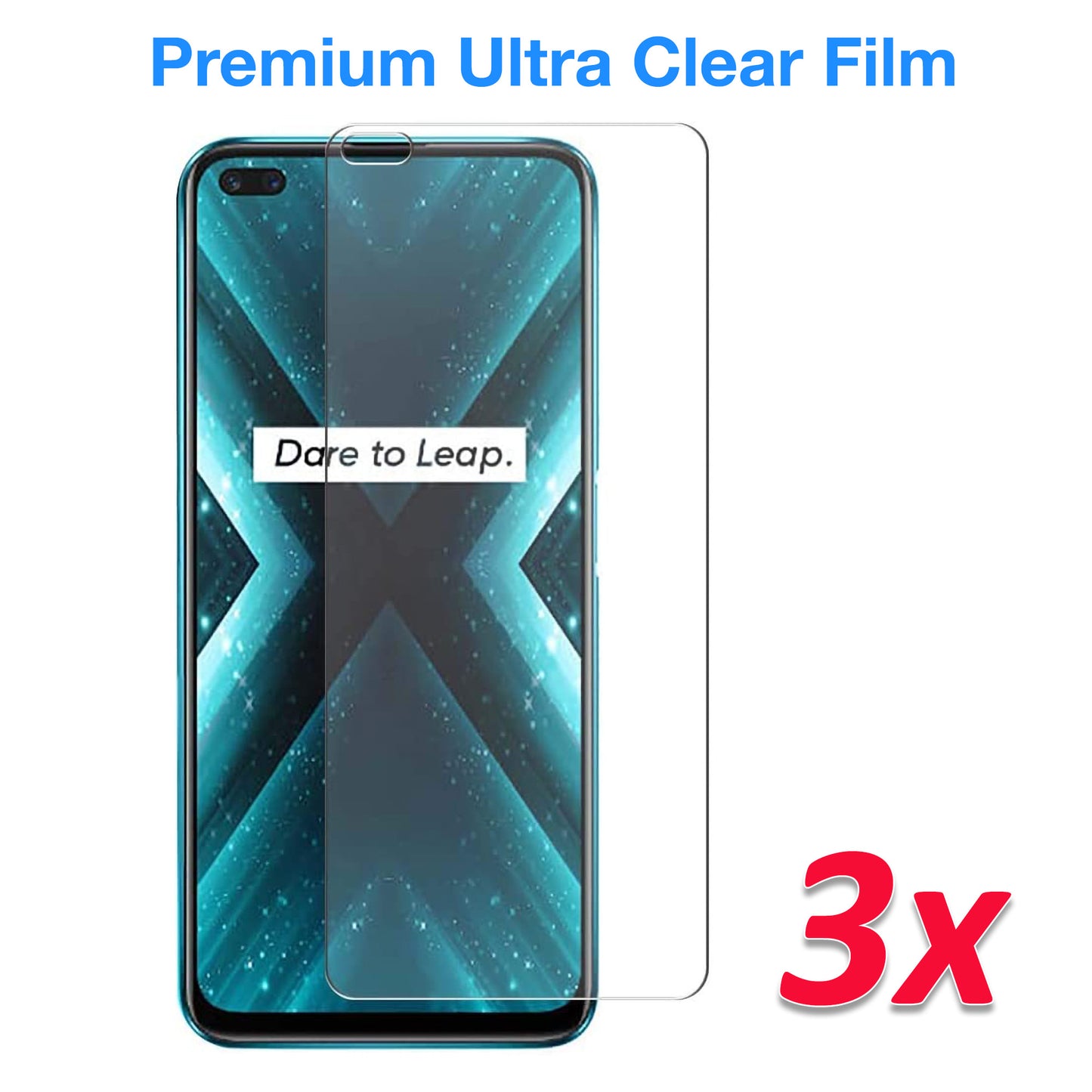 [3 Pack] MEZON Realme X3 SuperZoom Ultra Clear Screen Protector Case Friendly Film (Realme X3 SuperZoom, Clear)