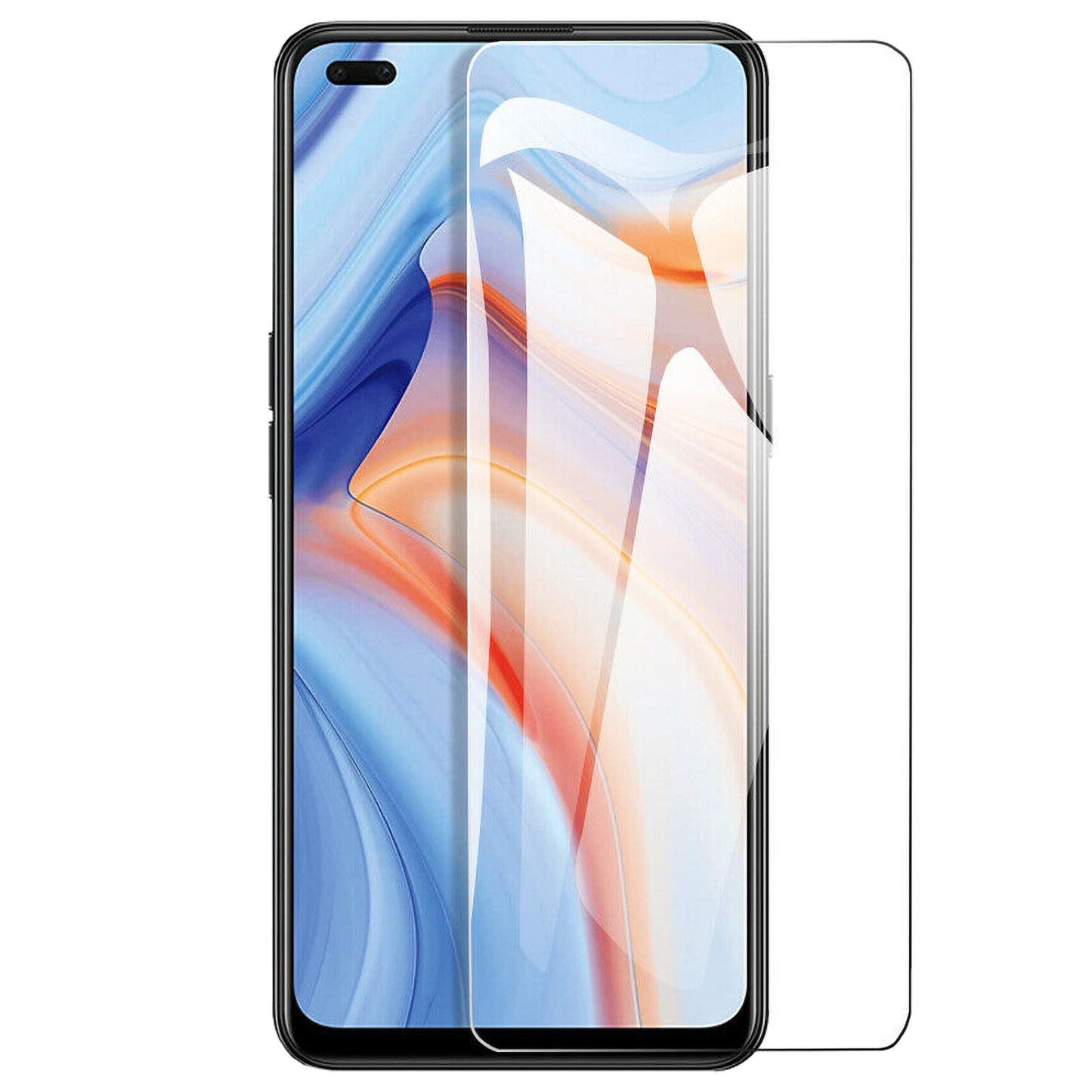 [2 Pack] MEZON OPPO Reno4 5G Tempered Glass 9H HD Crystal Clear Premium Case Friendly Screen Protector (Reno4 5G, 9H)