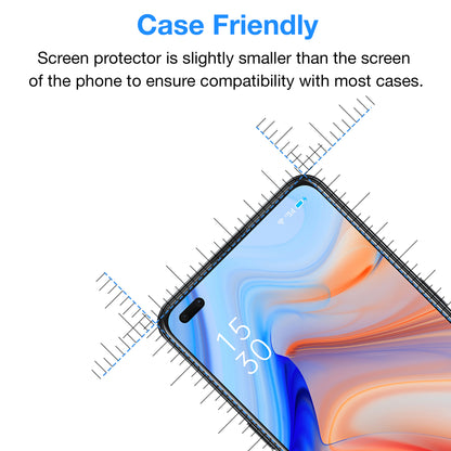[2 Pack] MEZON OPPO Reno4 5G Tempered Glass 9H HD Crystal Clear Premium Case Friendly Screen Protector (Reno4 5G, 9H)