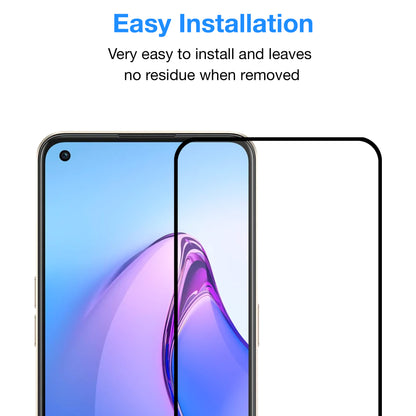 [2 Pack] MEZON Full Coverage Tempered Glass for OPPO Reno8 5G Crystal Clear Premium 9H HD Screen Protector