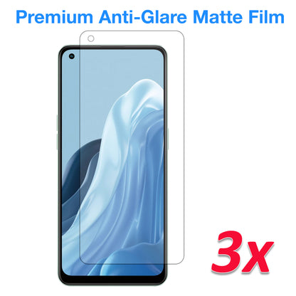 [3 Pack] MEZON OPPO Reno8 Lite 5G Anti-Glare Matte Screen Protector Case Friendly Film (OPPO Reno8 Lite, Matte)