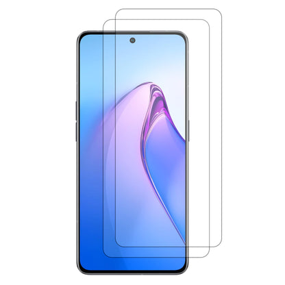 [2 Pack] MEZON Tempered Glass for OPPO Reno8 Pro 5G Crystal Clear Premium 9H HD Case Friendly Screen Protector