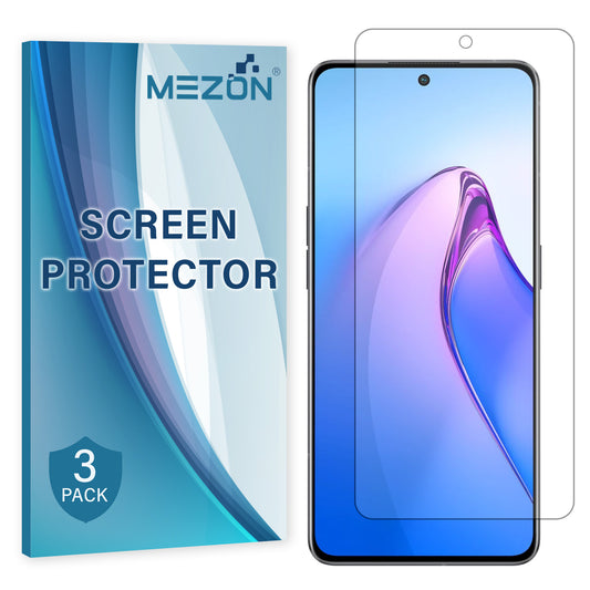 [3 Pack] MEZON OPPO Reno8 Pro 5G Premium Hydrogel Clear Edge-to-Edge Full Coverage Screen Protector Film