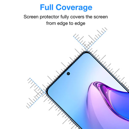 [2 Pack] MEZON Full Coverage Tempered Glass for OPPO Reno8 Pro 5G Crystal Clear Premium 9H HD Screen Protector