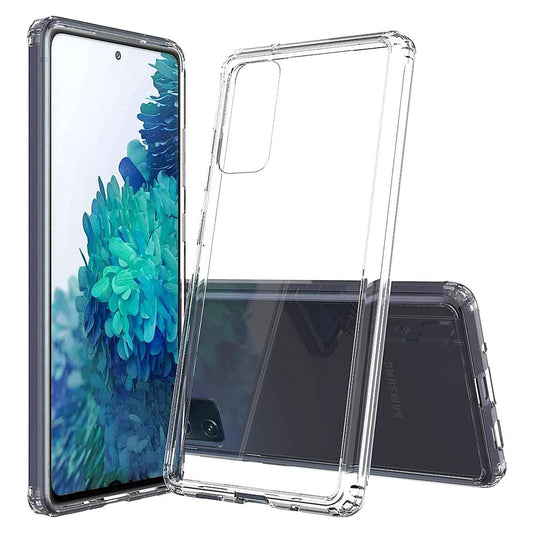MEZON Samsung Galaxy S20 FE Premium Slim Crystal Clear TPU Gel Back Wireless Charging Compatible Case (S20 FE, Gel)