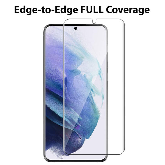 [3 Pack] MEZON Samsung Galaxy S21+ 5G Premium Clear Edge-to-Edge Full Coverage Screen Protector Film (Galaxy S21+, Clear)