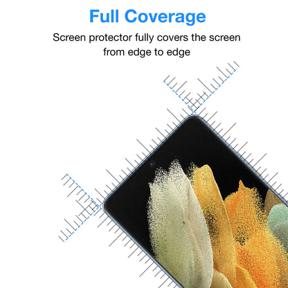 [2 Pack] MEZON Full Coverage Samsung Galaxy S21 Ultra 5G Tempered Glass Crystal Clear Premium 9H HD Screen Protector
