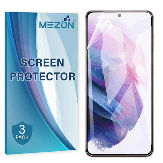 [3 Pack] MEZON Samsung Galaxy S21 FE 5G Premium Hydrogel Clear Edge-to-Edge Full Coverage Screen Protector Fingerprint Film