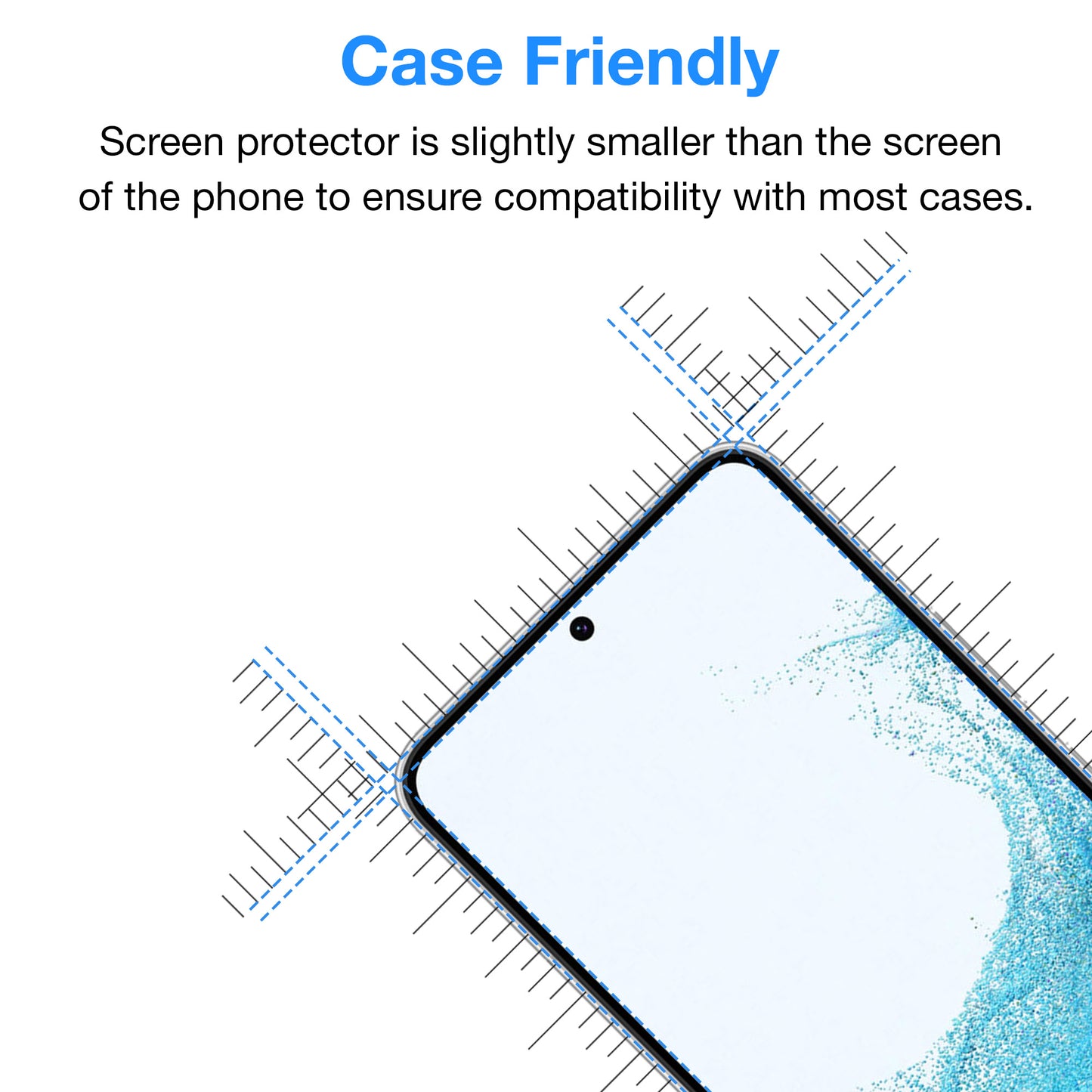 [3 Pack] MEZON Samsung Galaxy S22+ 5G Anti-Glare Matte Screen Protector Case Friendly Film (S22+ 5G, Matte)
