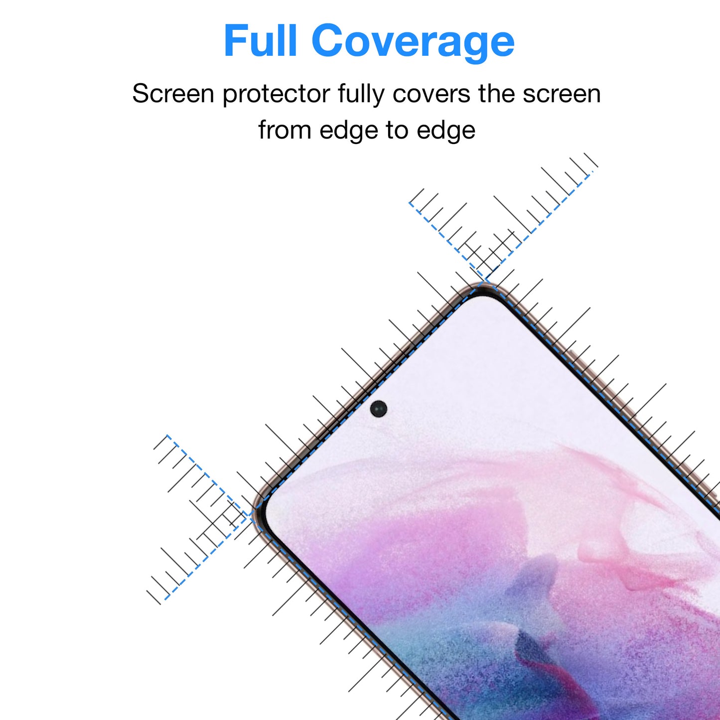 [3 Pack] MEZON Samsung Galaxy S22 5G Premium Hydrogel Clear Edge-to-Edge Full Coverage Screen Protector Fingerprint Sensor Film