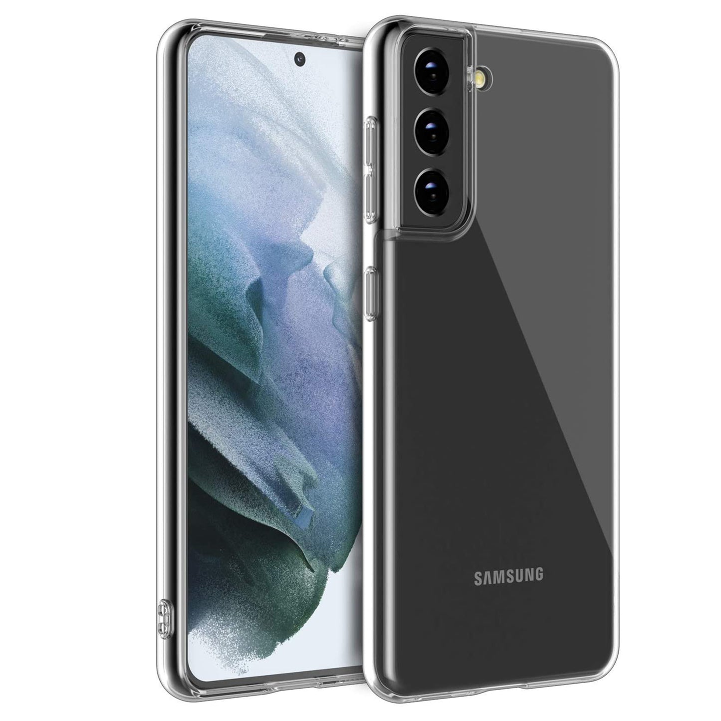 MEZON Samsung Galaxy S22 5G Premium Slim Crystal Clear TPU Gel Back Case Wireless Charging Compatible (S22, Gel)
