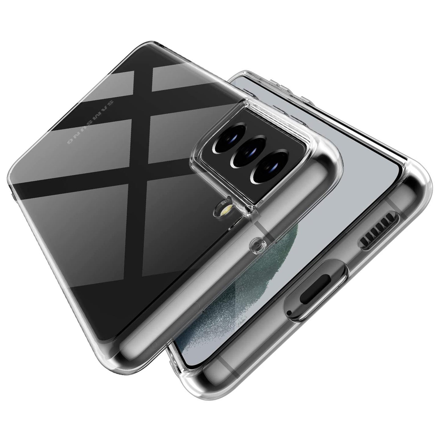 MEZON Samsung Galaxy S22+ 5G Premium Slim Crystal Clear TPU Gel Back Case Wireless Charging Compatible (S22+, Gel)
