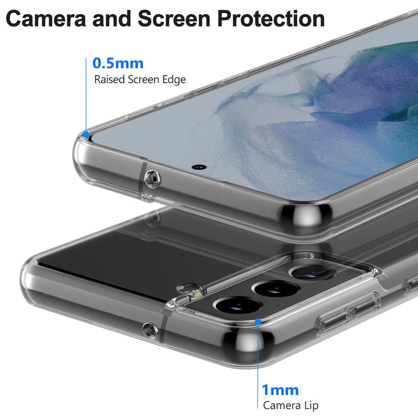 MEZON Samsung Galaxy S22+ 5G Premium Slim Crystal Clear TPU Gel Back Case Wireless Charging Compatible (S22+, Gel)