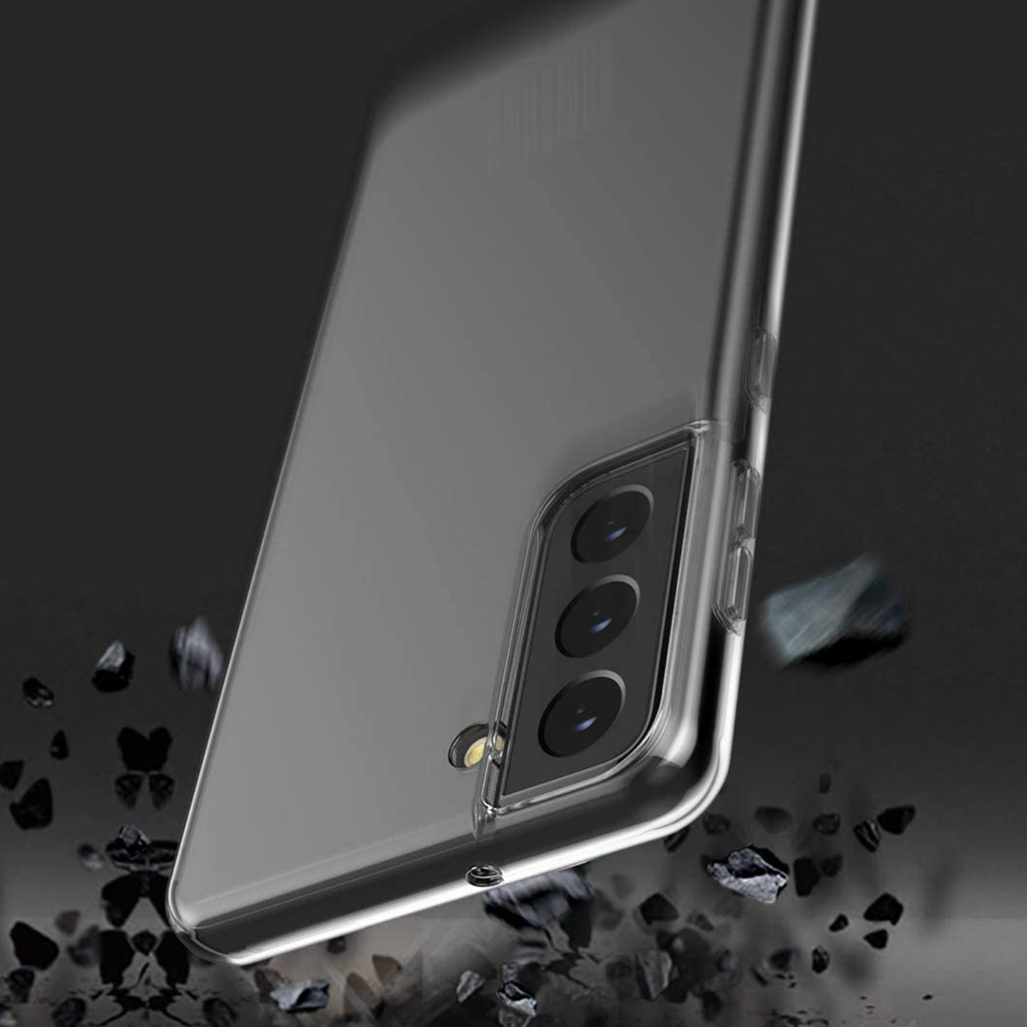 MEZON Samsung Galaxy S22 5G Premium Slim Crystal Clear TPU Gel Back Case Wireless Charging Compatible (S22, Gel)
