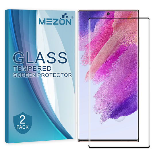 [2 Pack] MEZON Full Coverage Samsung Galaxy S22 Ultra 5G Tempered Glass Crystal Clear Premium 9H HD Screen Protector