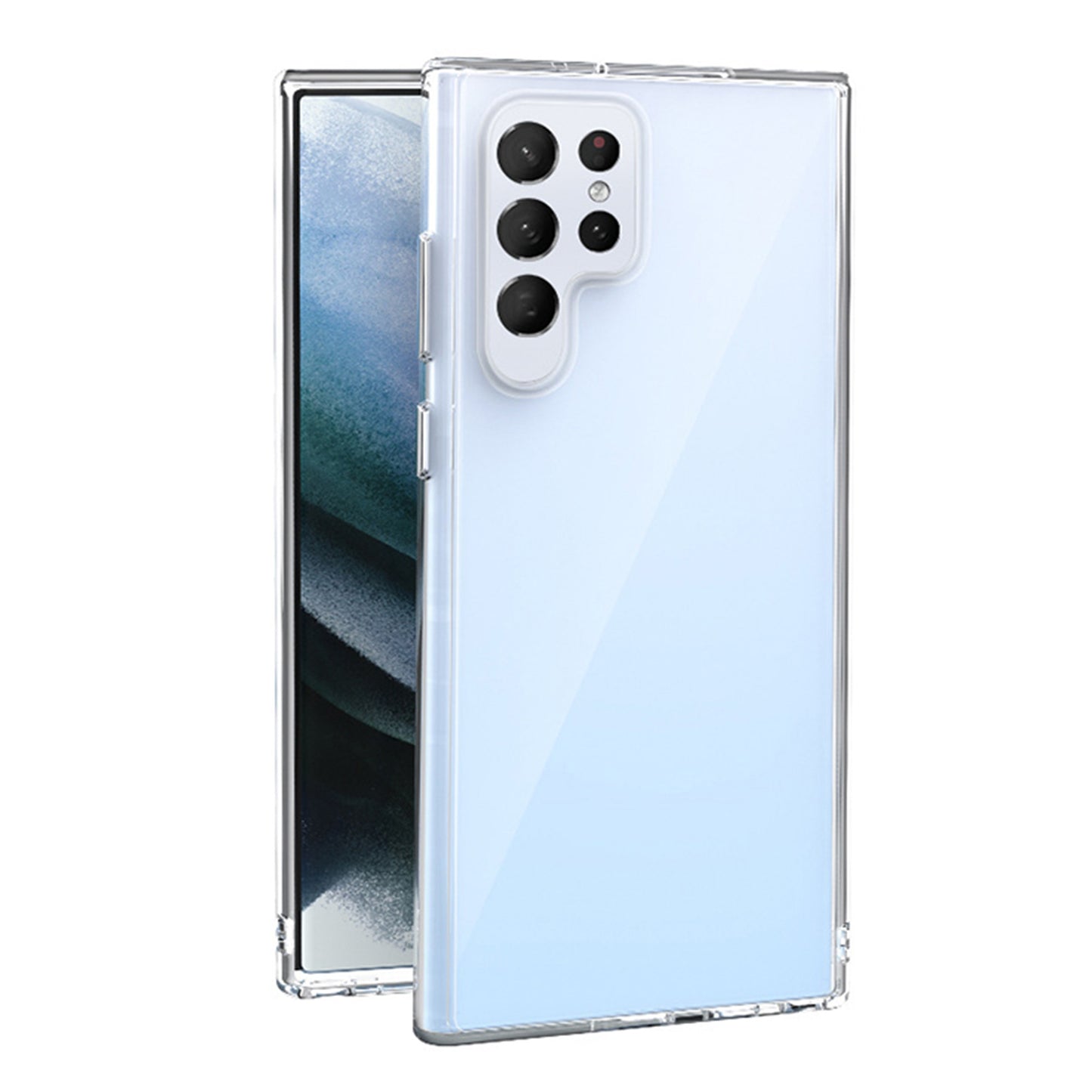 MEZON Samsung Galaxy S22 Ultra 5G Premium Slim Crystal Clear TPU Gel Back Case Wireless Charging Compatible (S22 Ultra, Gel)