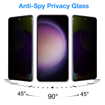 [2 Pack] MEZON Privacy Anti-Spy Full Coverage Samsung Galaxy S23+ (6.6") Tempered Glass Premium 9H HD Screen Protectors