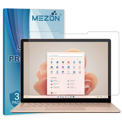 [3 Pack] MEZON Microsoft Surface Laptop 5 (13.5") Ultra Clear Film Screen Protector – Case and Surface Pen Friendly