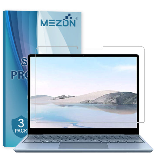 [3 Pack] MEZON Microsoft Surface Laptop Go (12.4") Ultra Clear Film Screen Protector – Case and Surface Pen Friendly