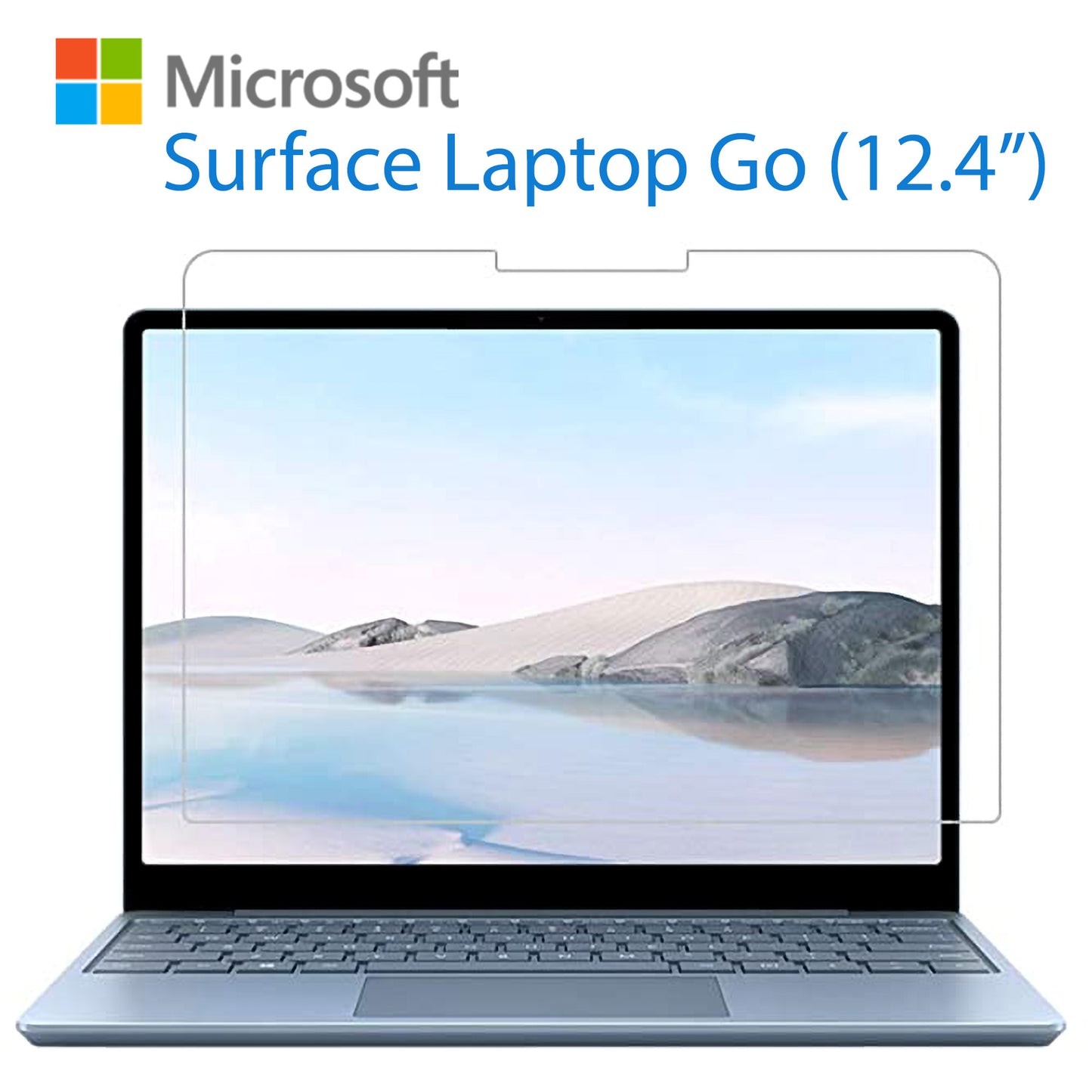 [3 Pack] MEZON Microsoft Surface Laptop Go (12.4") Anti-Glare Matte Film Screen Protector – Case and Surface Pen Friendly