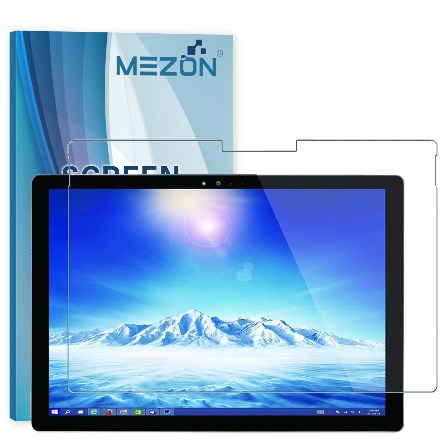[3 Pack] MEZON Microsoft Surface Pro 4 (12.3") Anti-Glare Matte Film Screen Protector – Case and Surface Pen Friendly