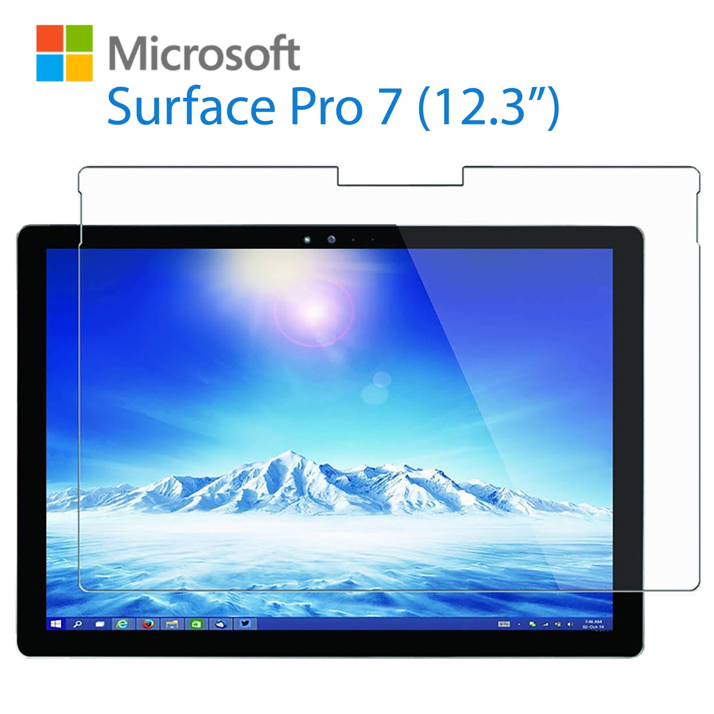 [3 Pack] MEZON Microsoft Surface Pro 7 (12.3") Anti-Glare Matte Film Screen Protector – Case and Surface Pen Friendly