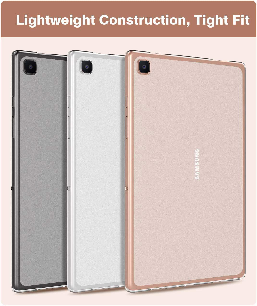MEZON Samsung Galaxy Tab A7 10.4" Ultra-Thin Transparent Clear TPU Gel Case (SM-T500, T505)
