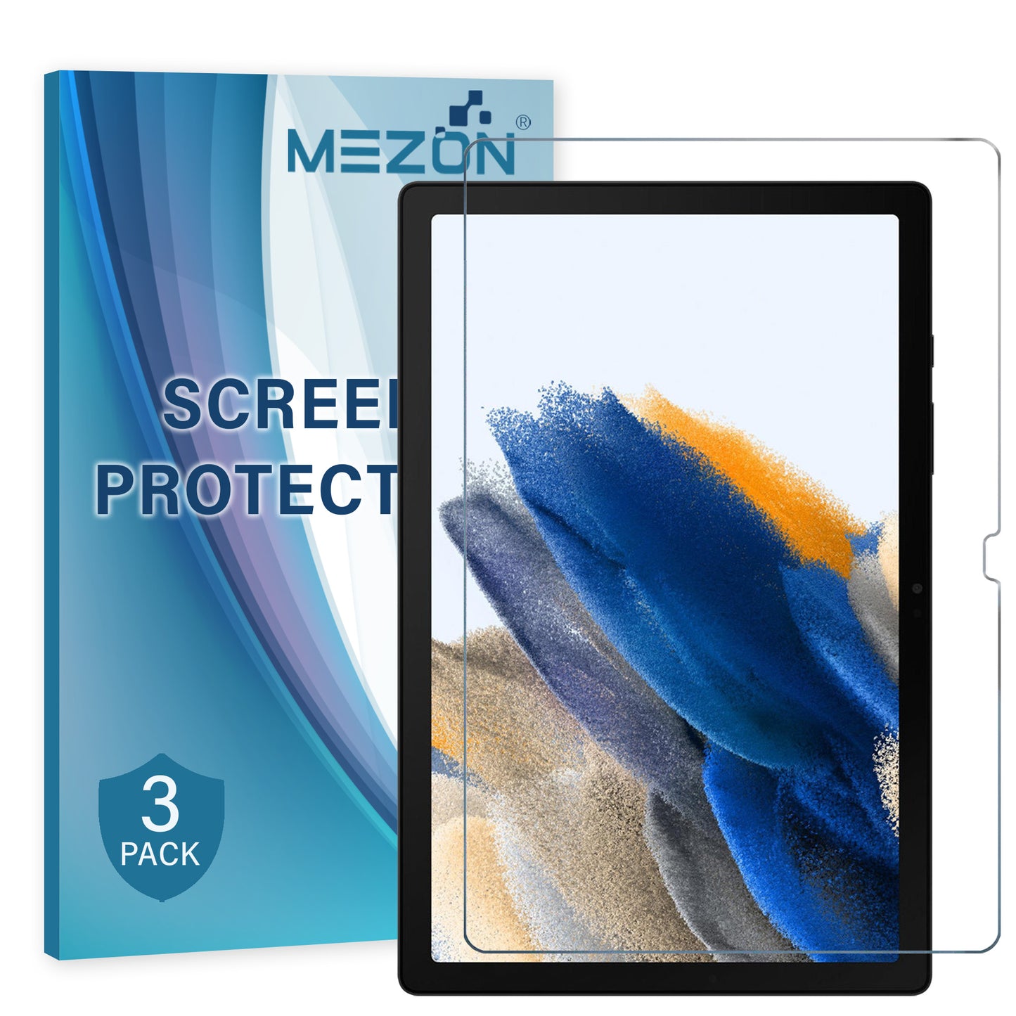 [3 Pack] MEZON Samsung Galaxy Tab A8 10.5" Ultra Clear Film Screen Protector (SM-X200, X205, Clear)
