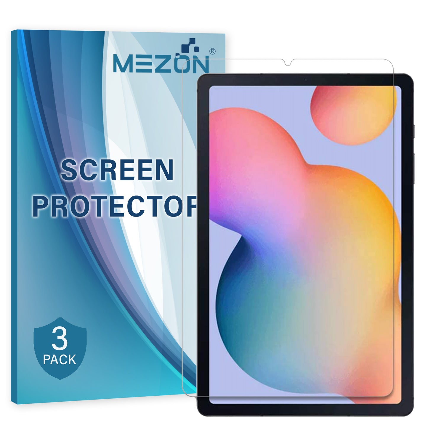 [3 Pack] MEZON Samsung Galaxy Tab S6 Lite 10.4" Ultra Clear Film Screen Protector (SM-P610, P615, Clear)