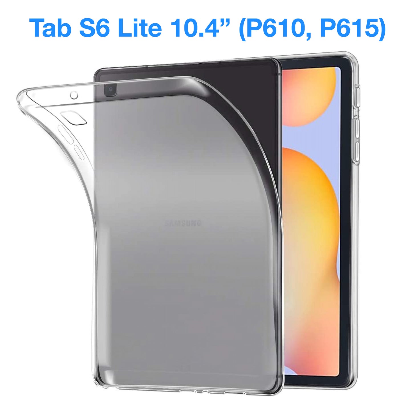 MEZON Samsung Galaxy Tab S6 Lite 10.4" Ultra-Thin Transparent Clear TPU Gel Case (SM-P610, P615)