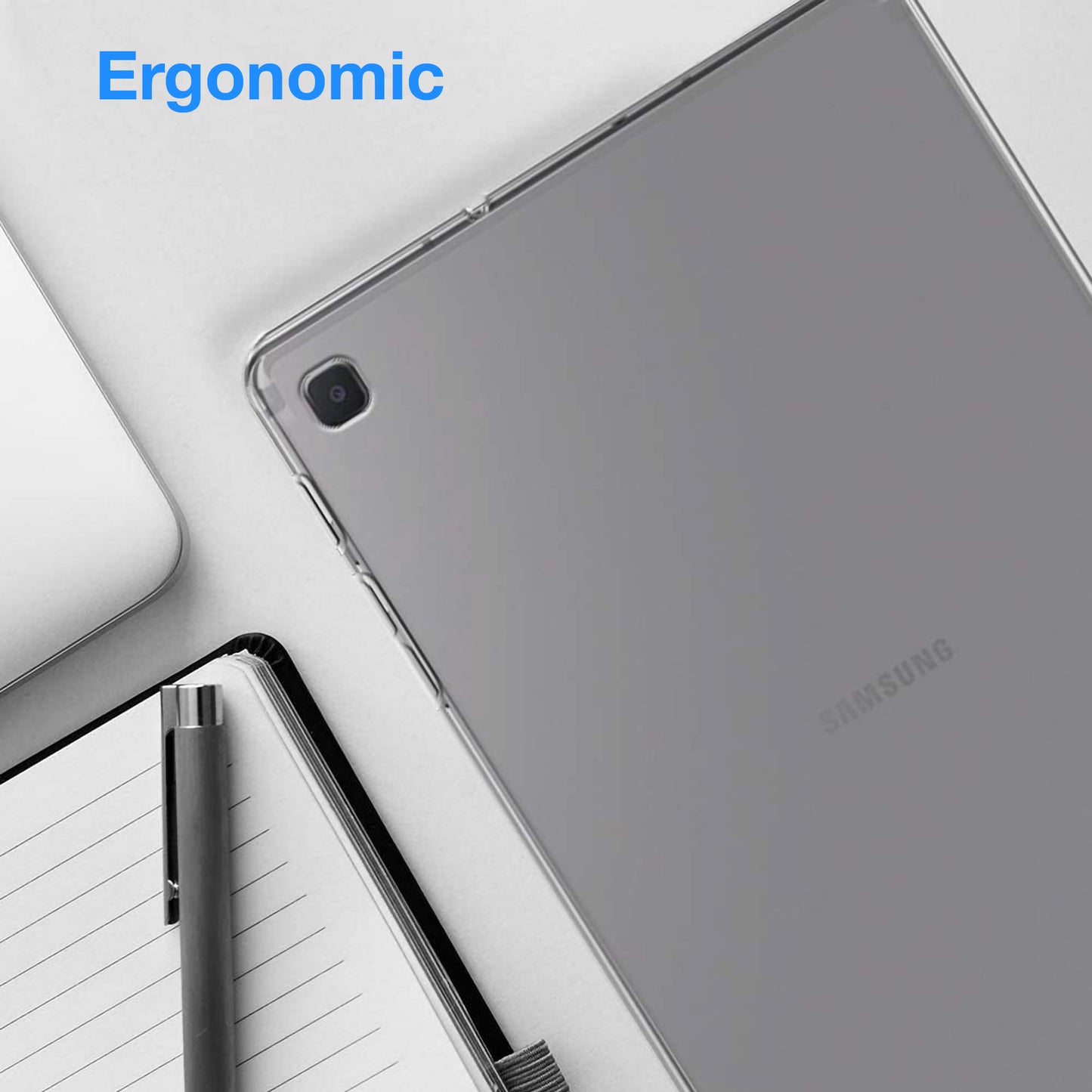 MEZON Samsung Galaxy Tab S6 Lite 10.4" Ultra-Thin Transparent Clear TPU Gel Case (SM-P610, P615)