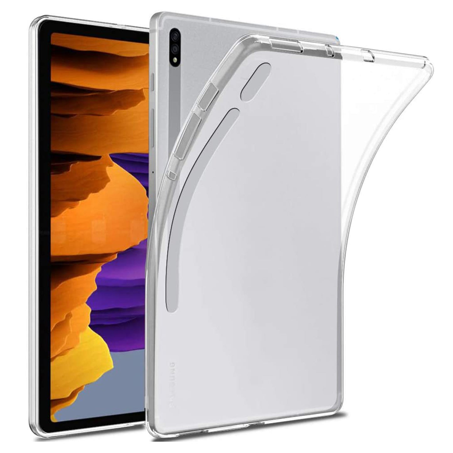 MEZON Samsung Galaxy Tab S7 11" Ultra-Thin Transparent Clear TPU Gel Case (SM-T870, T875)