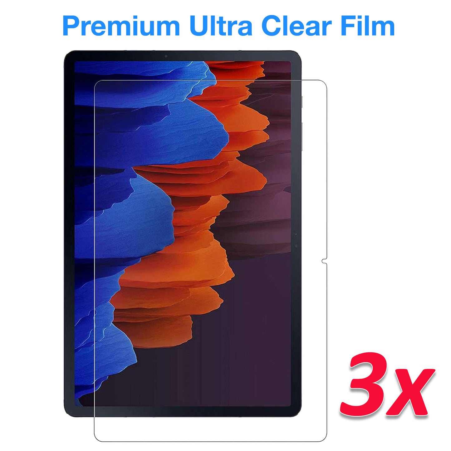 [3 Pack] MEZON Samsung Galaxy Tab S7 11" Ultra Clear Film Screen Protector (SM-T870, T875, Clear)