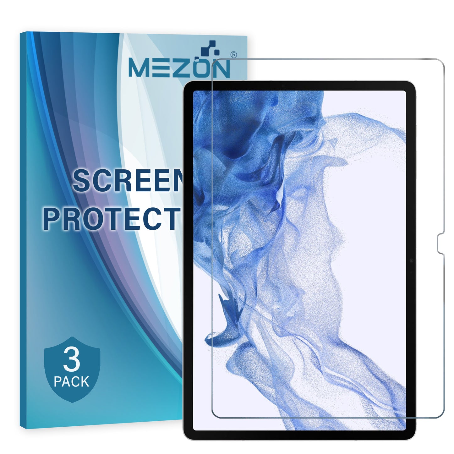 [3 Pack] MEZON Samsung Galaxy Tab S8+ (12.4") Ultra Clear Film Screen Protector (SM-X800, X806, Clear)
