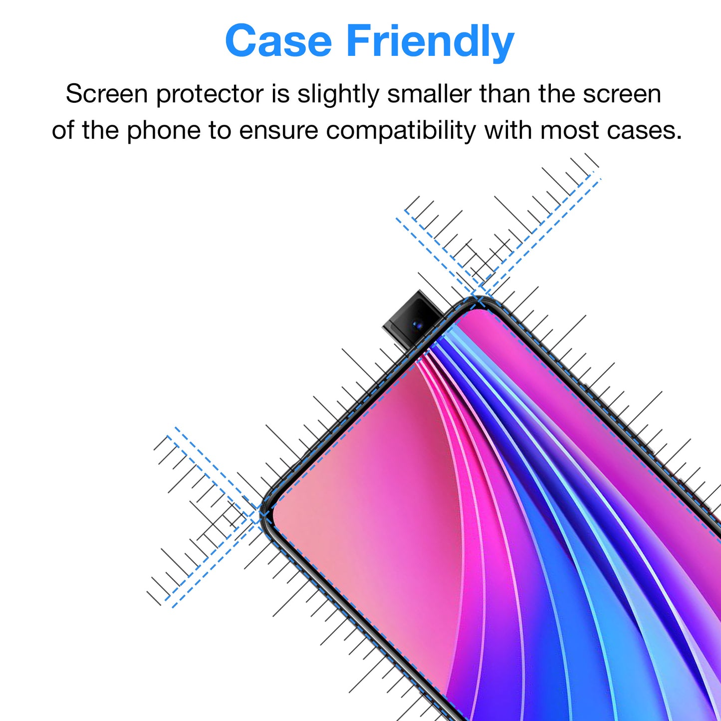 [2 Pack] MEZON Vivo V15 Pro Tempered Glass 9H HD Crystal Clear Premium Case Friendly Screen Protector (Vivo V15 Pro, 9H)