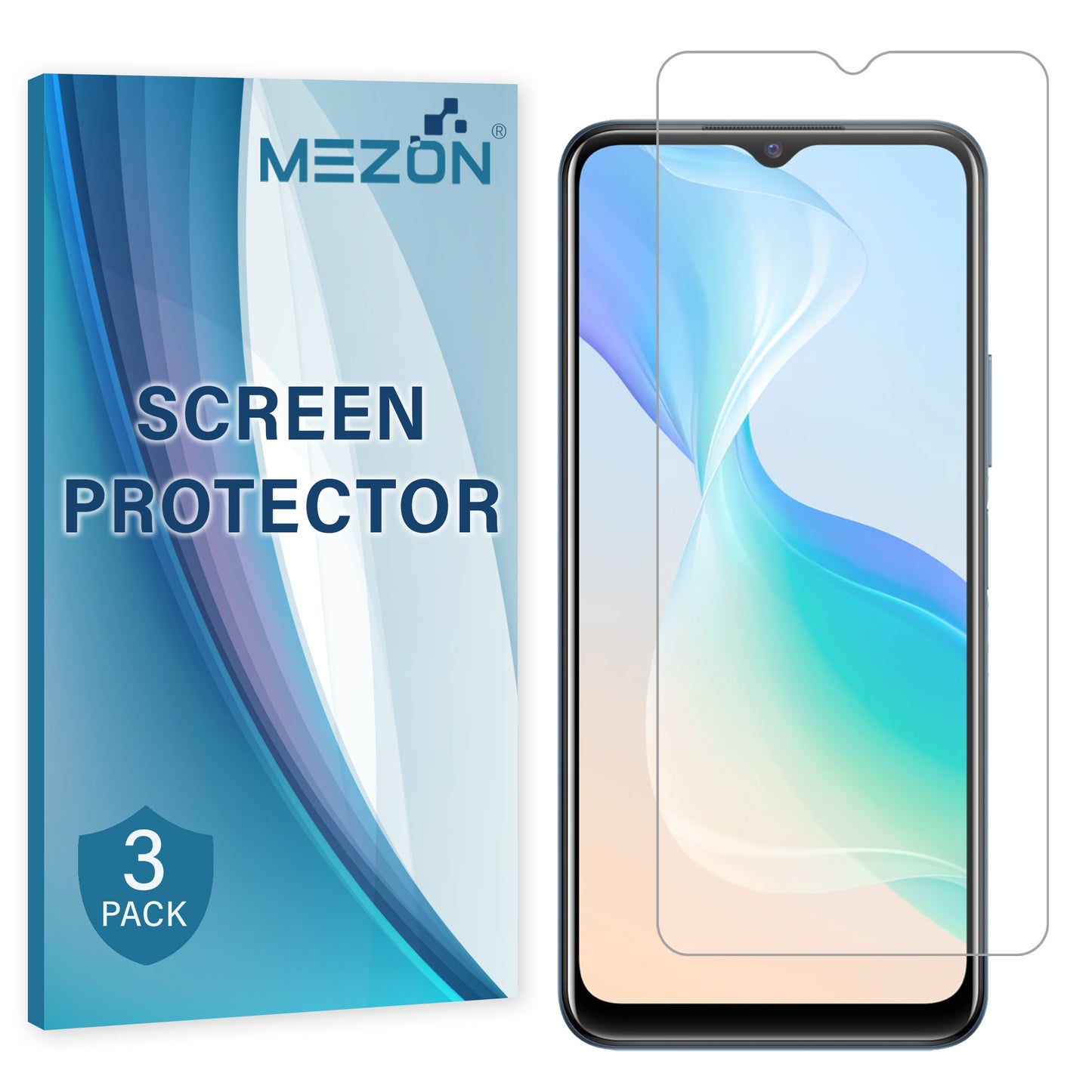 [3 Pack] MEZON Vivo Y55 5G Anti-Glare Matte Screen Protector Case Friendly Film (Vivo Y55 5G, Matte)