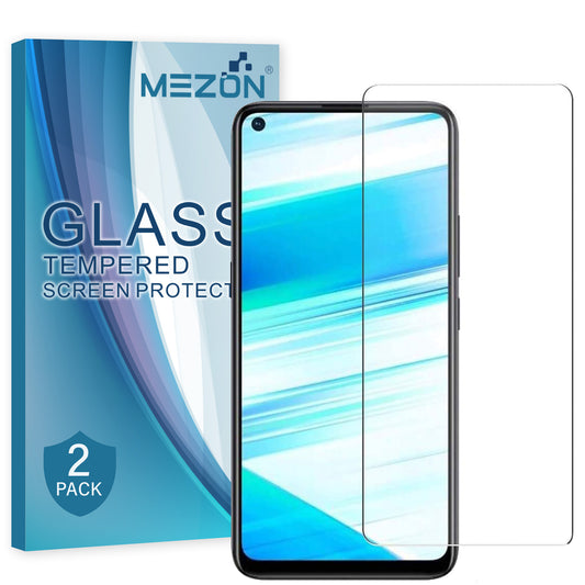 [2 Pack] MEZON Vivo Y30 Tempered Glass 9H HD Crystal Clear Premium Case Friendly Screen Protector (Vivo Y30, 9H)