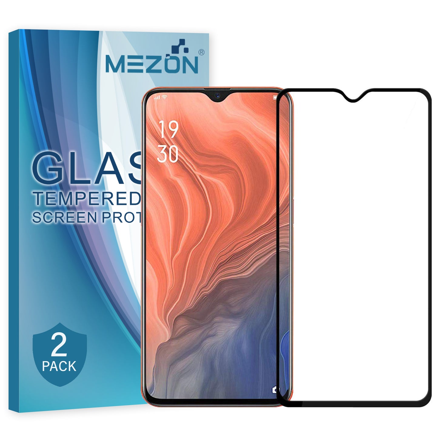 [2 Pack] MEZON Full Coverage Vivo Y33s Tempered Glass Crystal Clear Premium 9H HD Screen Protector (Vivo Y33s, 9H Full)