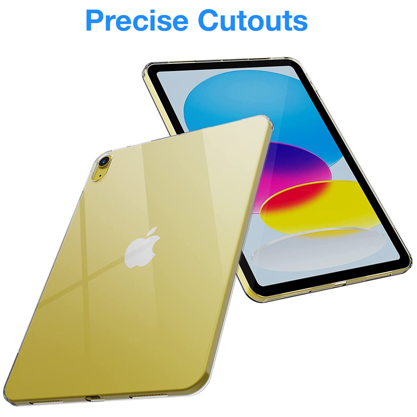 MEZON Apple iPad 10.9" 2022 (10th Gen) Crystal Clear Transparent Ultra Slim Soft TPU Gel Back Case