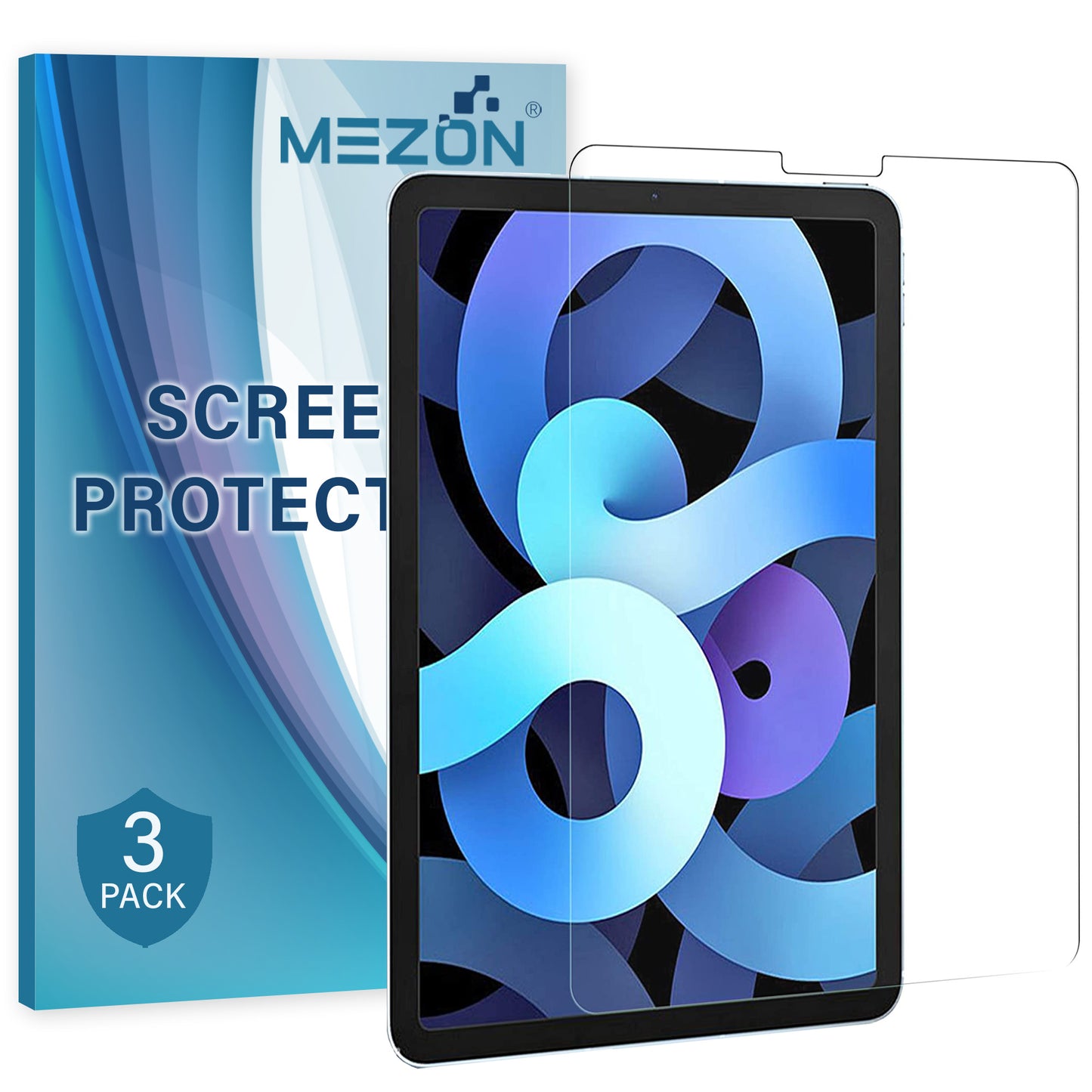 [3 Pack] MEZON Apple iPad Air 10.9" (2020) Anti-Glare Matte Film Case Pencil Friendly Screen Protector (iPad Air 10.9", Matte)