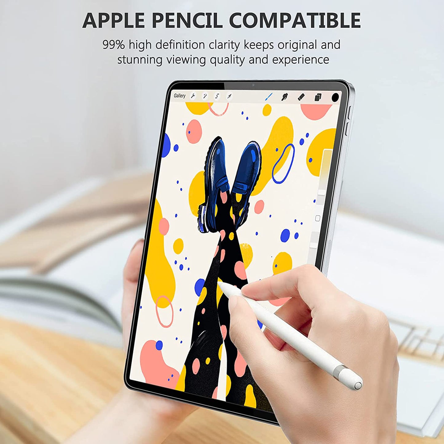 [3 Pack] MEZON Apple iPad Mini 8.3" 7th/6th Generation (2024/2021) Anti-Glare Matte Film Case Pencil Friendly Screen Protector (iPad Mini 8.3", Matte)