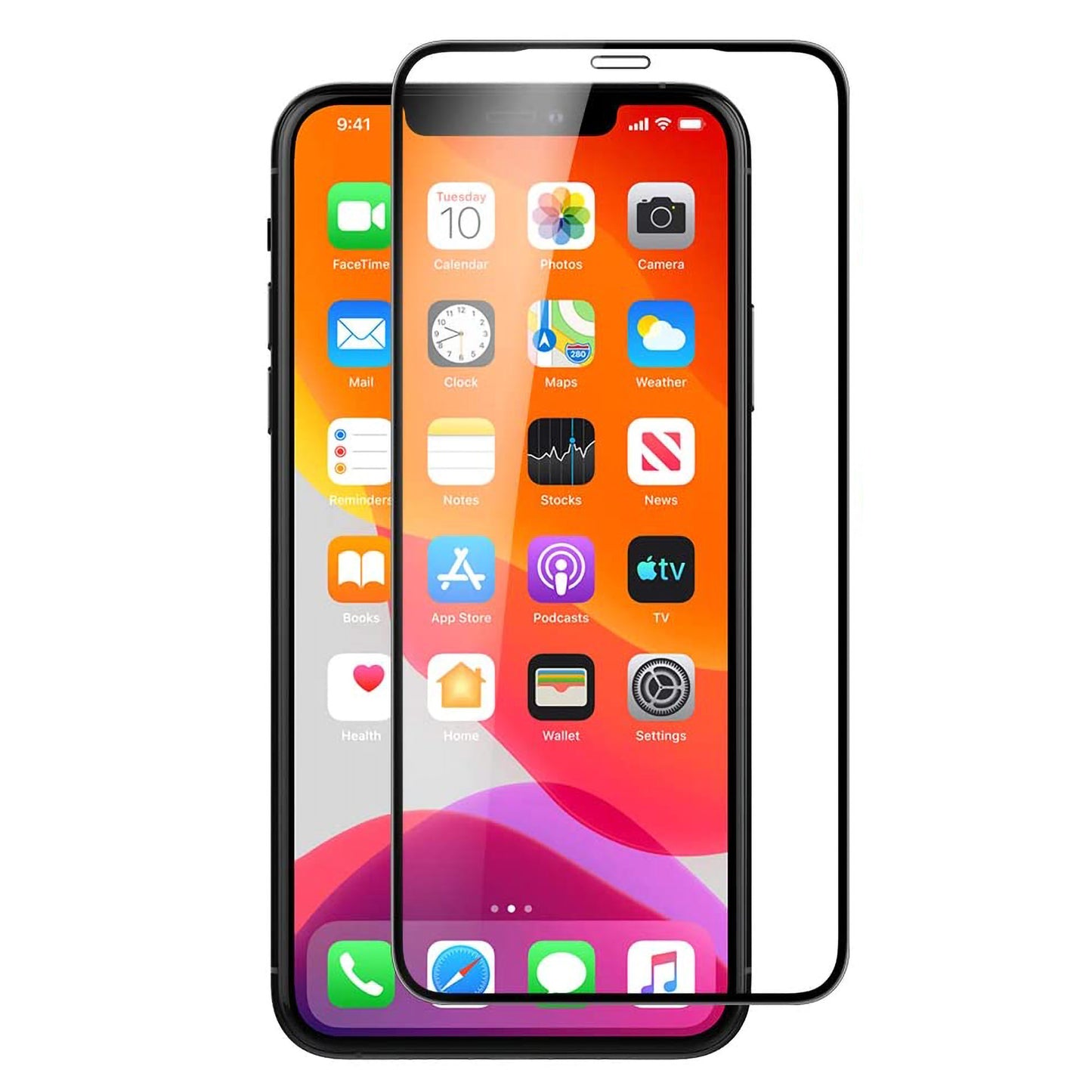 [2 Pack] MEZON Full Coverage Apple iPhone 11 (6.1") Tempered Glass Crystal Clear Premium Screen Protector (iPhone 11, 9H Full)