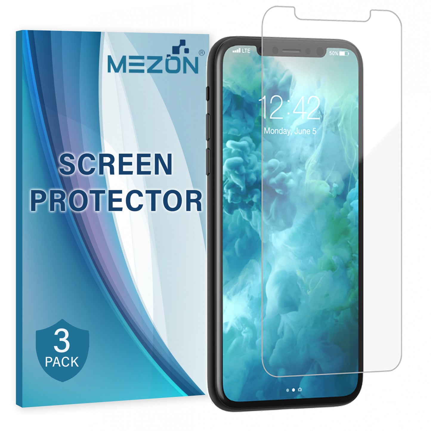 [3 Pack] MEZON Apple iPhone 11 (6.1") Anti-Glare Matte Screen Protector Case Friendly Film (iPhone 11, Matte)