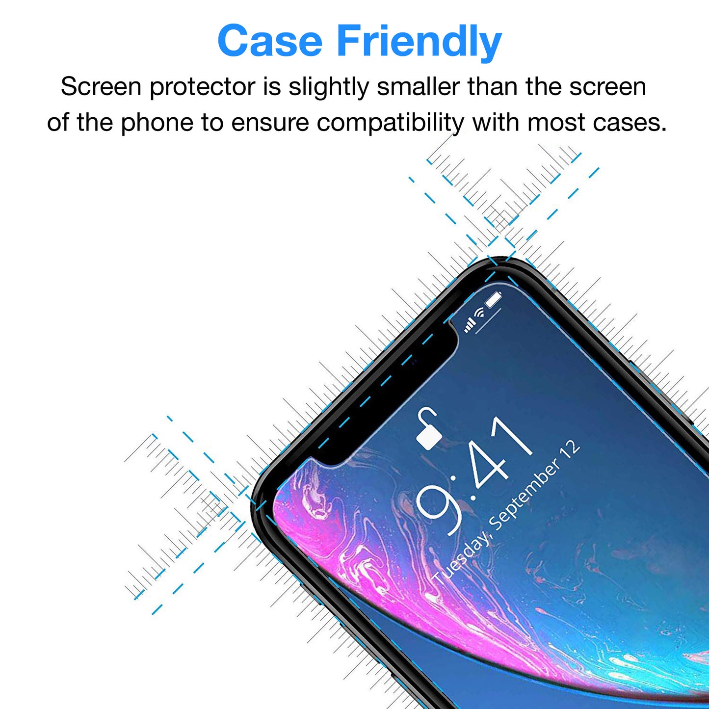 [3 Pack] MEZON Apple iPhone 11 (6.1") Ultra Clear Screen Protector Case Friendly Film (iPhone 11, Clear)