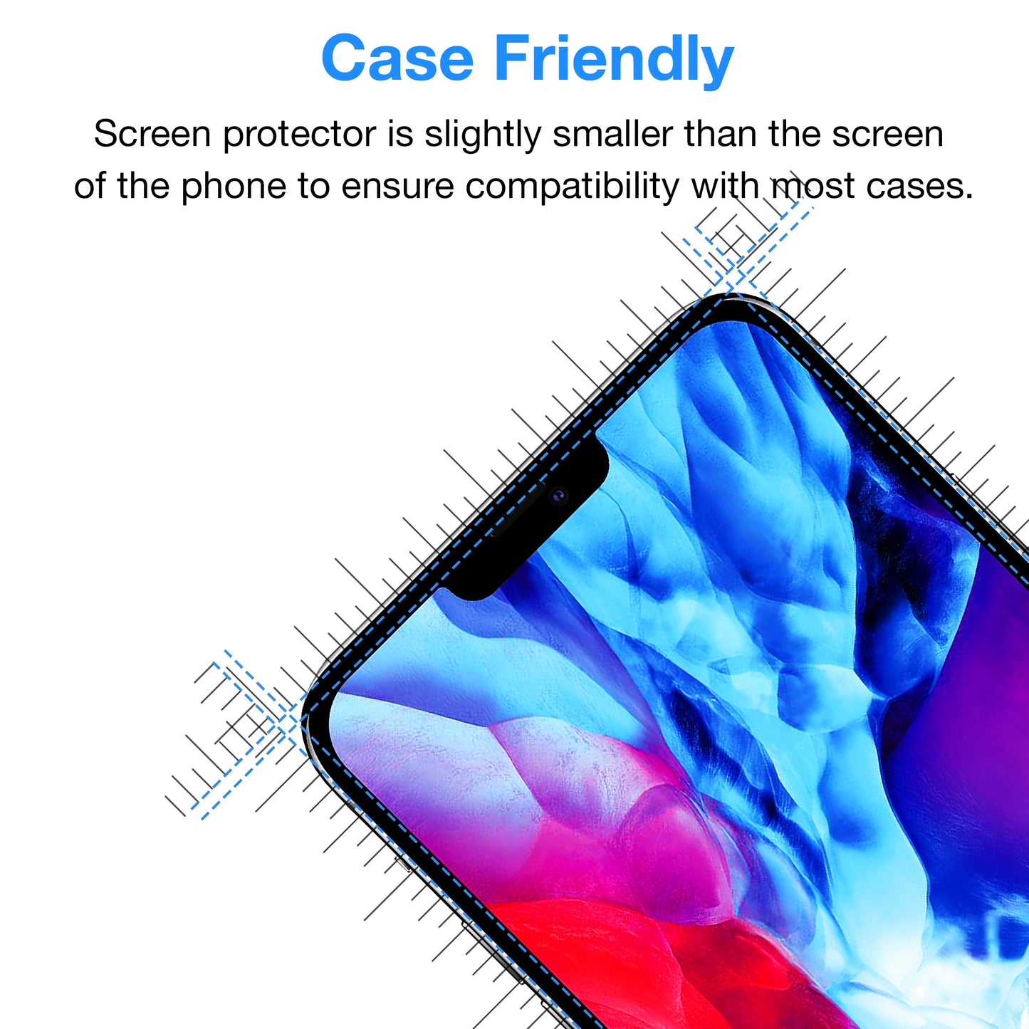 [2 Pack] MEZON Apple iPhone 12 Pro Max (6.7") Tempered Glass Crystal Clear Premium 9H HD Case Friendly Screen Protector